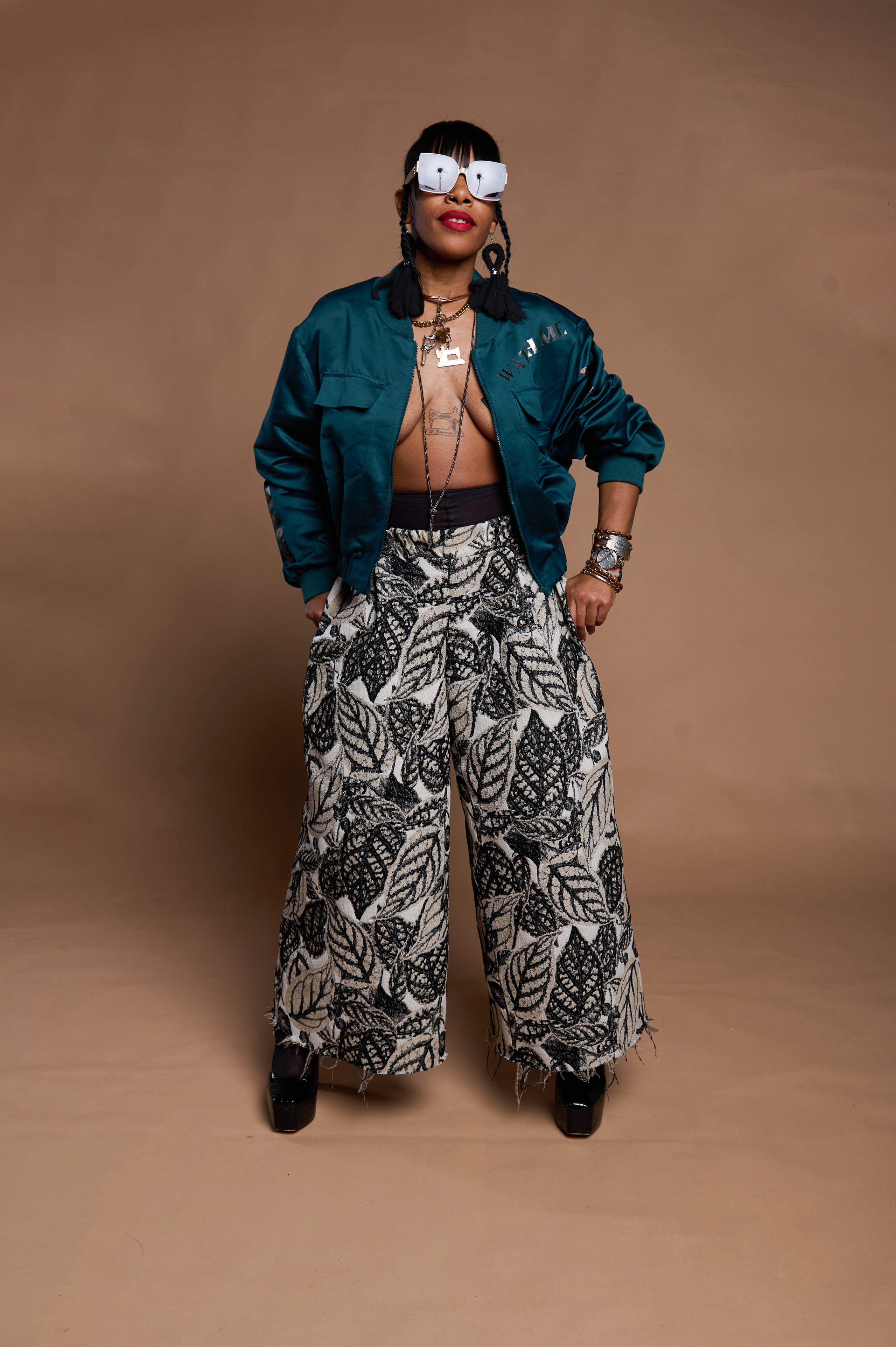 Watch Me Jacket & Wide Leg Skirt Pants